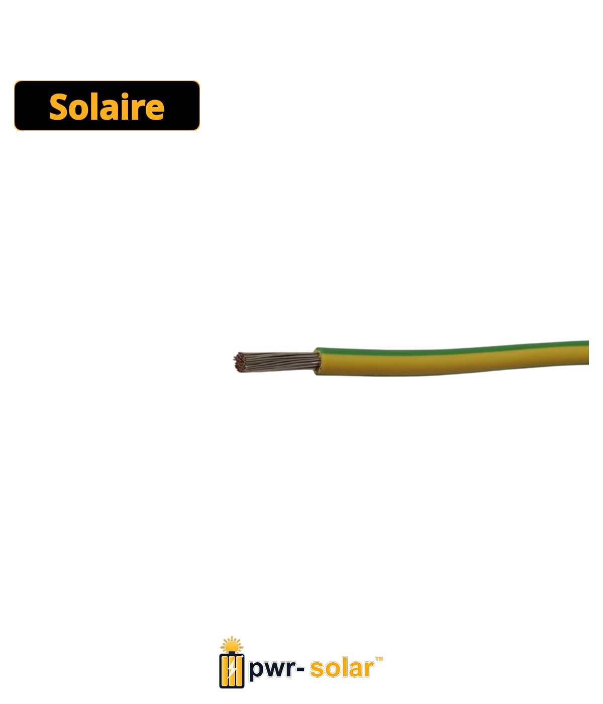 Athilex 1x4mm2 H07Z1-K Vert/Jaune Etamé et résistant aux UV B2CA - 500 MTR