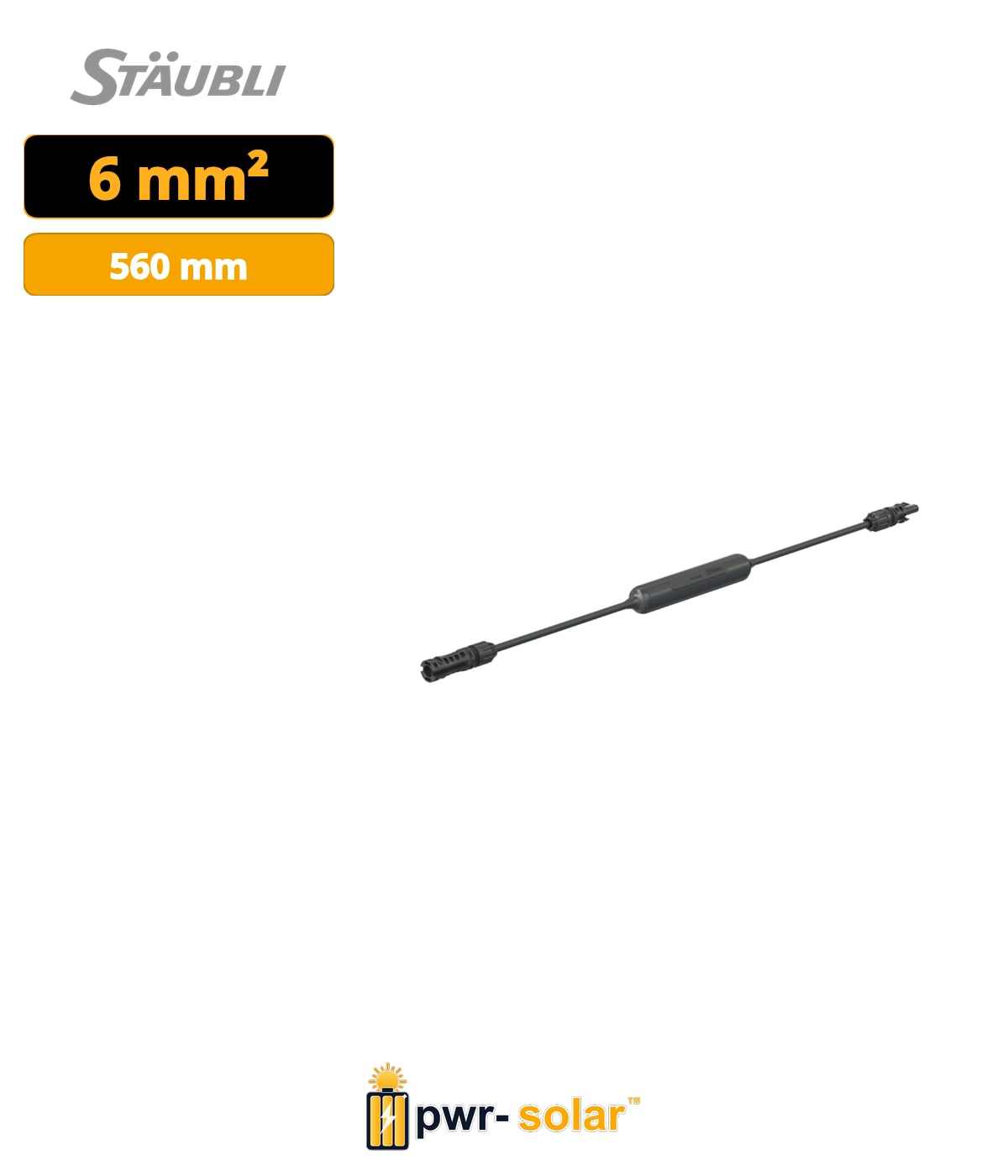 Fusible en ligne Stäubli MC4-Evo 2 PV-K/1500ILF3 - 1500V - 30A - 59cm