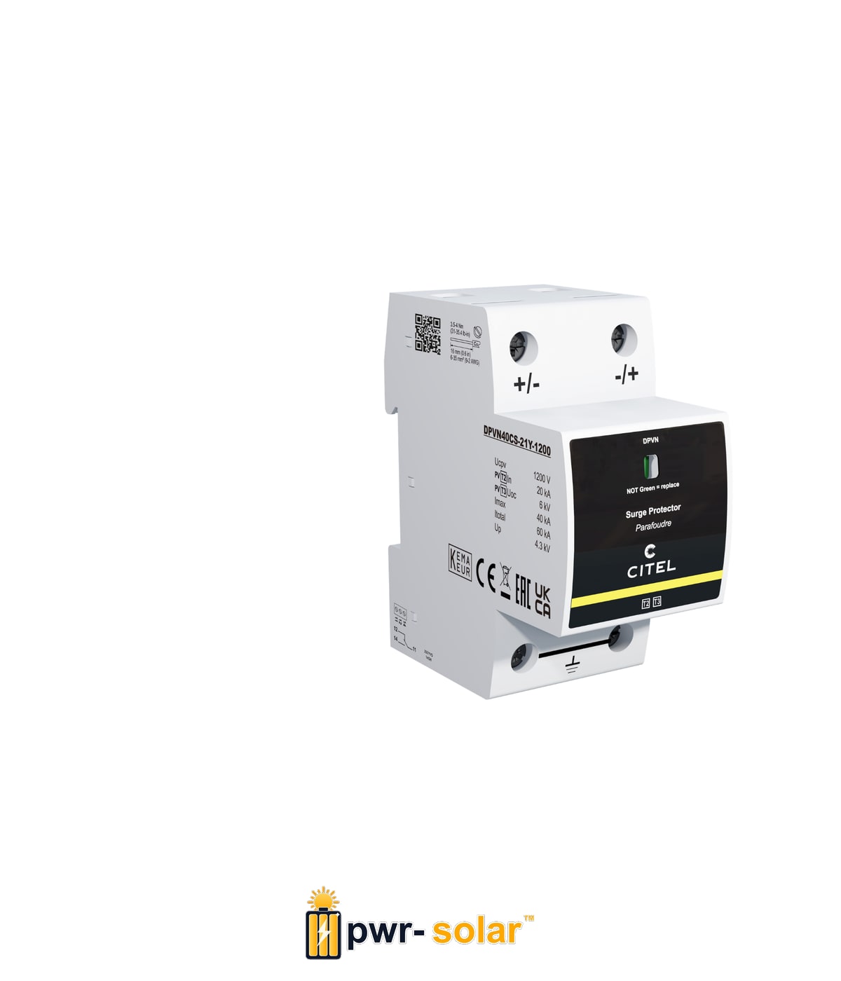 Parafoudre PV Citel DPVN40CS - Type 2+3 - 1200Vdc
