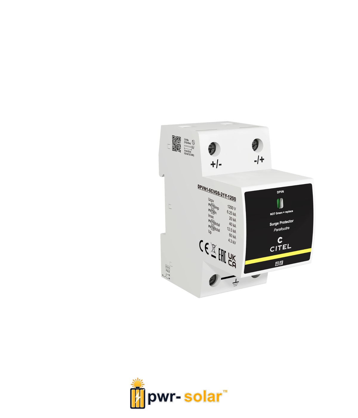 Parafoudre Citel DPVN1 - Type 1+2+3 - 1200Vdc