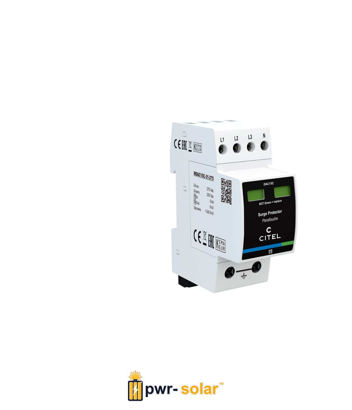 Parafoudre AC Citel DAC15CS-31-275 - Type 2+3 - 3-Phases+N