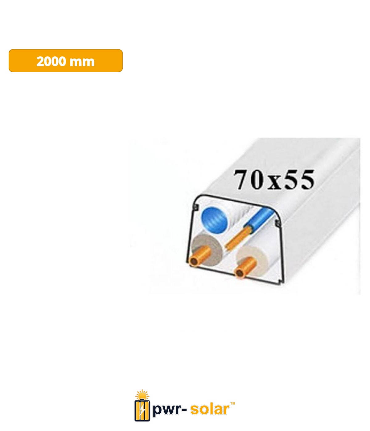 ClimaPlus CP7055-KAN Canal de montage 70x55mm Longueur 2 mètres Gris