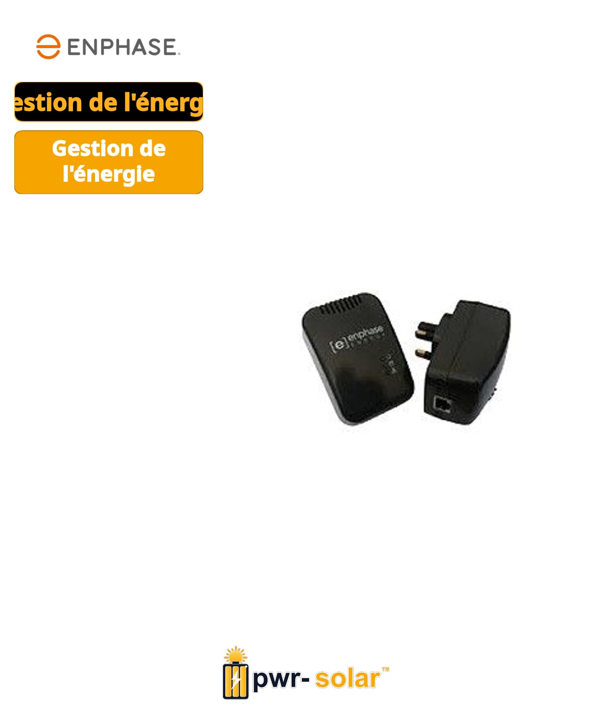 Enphase Power Line Carrier Ethernet Bridge pair, Euro