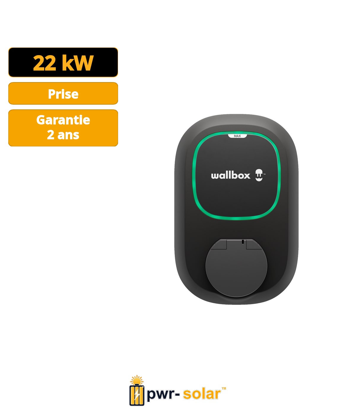 Wallbox Pulsar Max Socket (22kW / Type 2 / Noir)