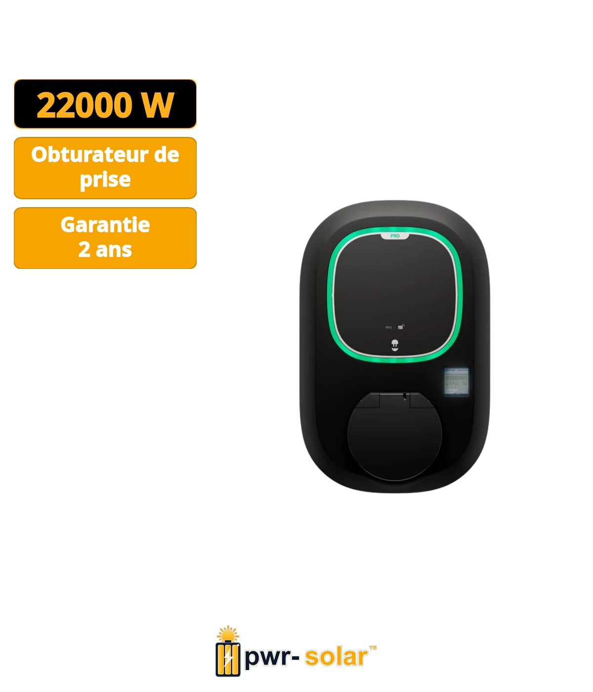 Borne de recharge Wallbox Pulsar Pro 22kW - Prise Type 2 avec Shutter - 4G, RFID & MID