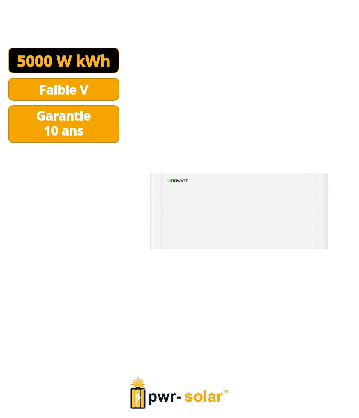 Module de batterie basse tension Growatt ALP 5.0L-E2 - 5kWh
