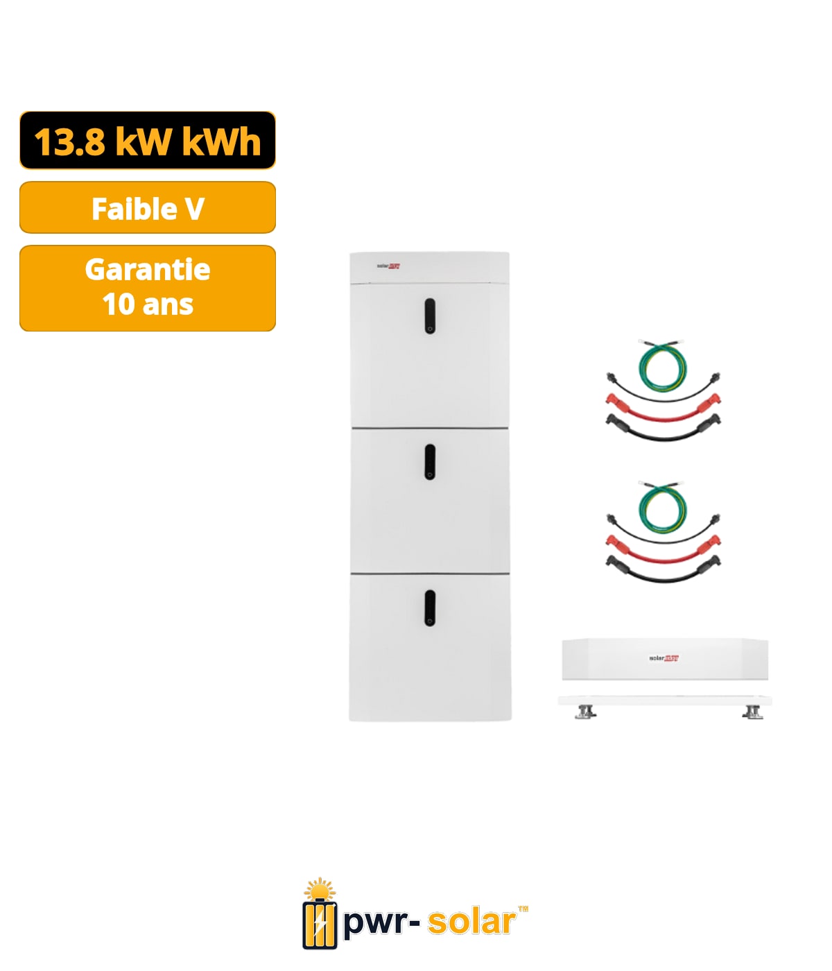 Batterie SolarEdge Home 48V – Pack complet 14,55 kWh avec BMS, base et kit de protection (kit pour onduleur Home Hub)