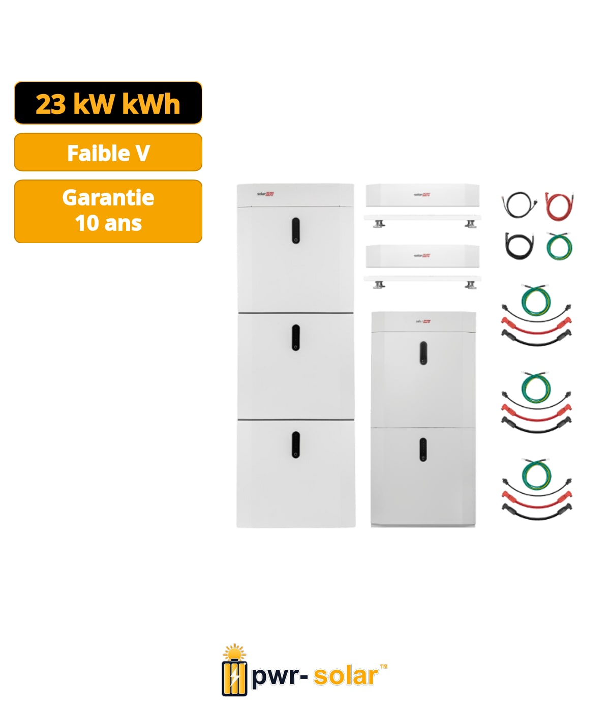 Batterie SolarEdge Home 48V – Pack complet 24,25 kWh avec BMS, base et kit de protection (kit pour onduleur Home Hub)