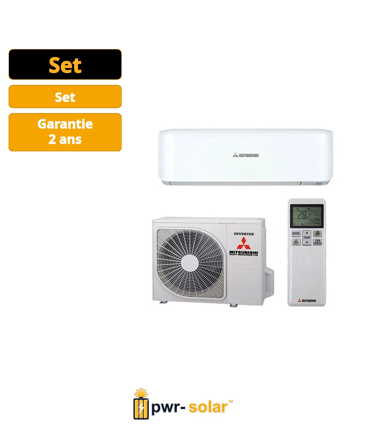 Mitsubishi Climatiseur Mural - SRK20ZS-WF + SRC20ZS-W - 2,0 kW