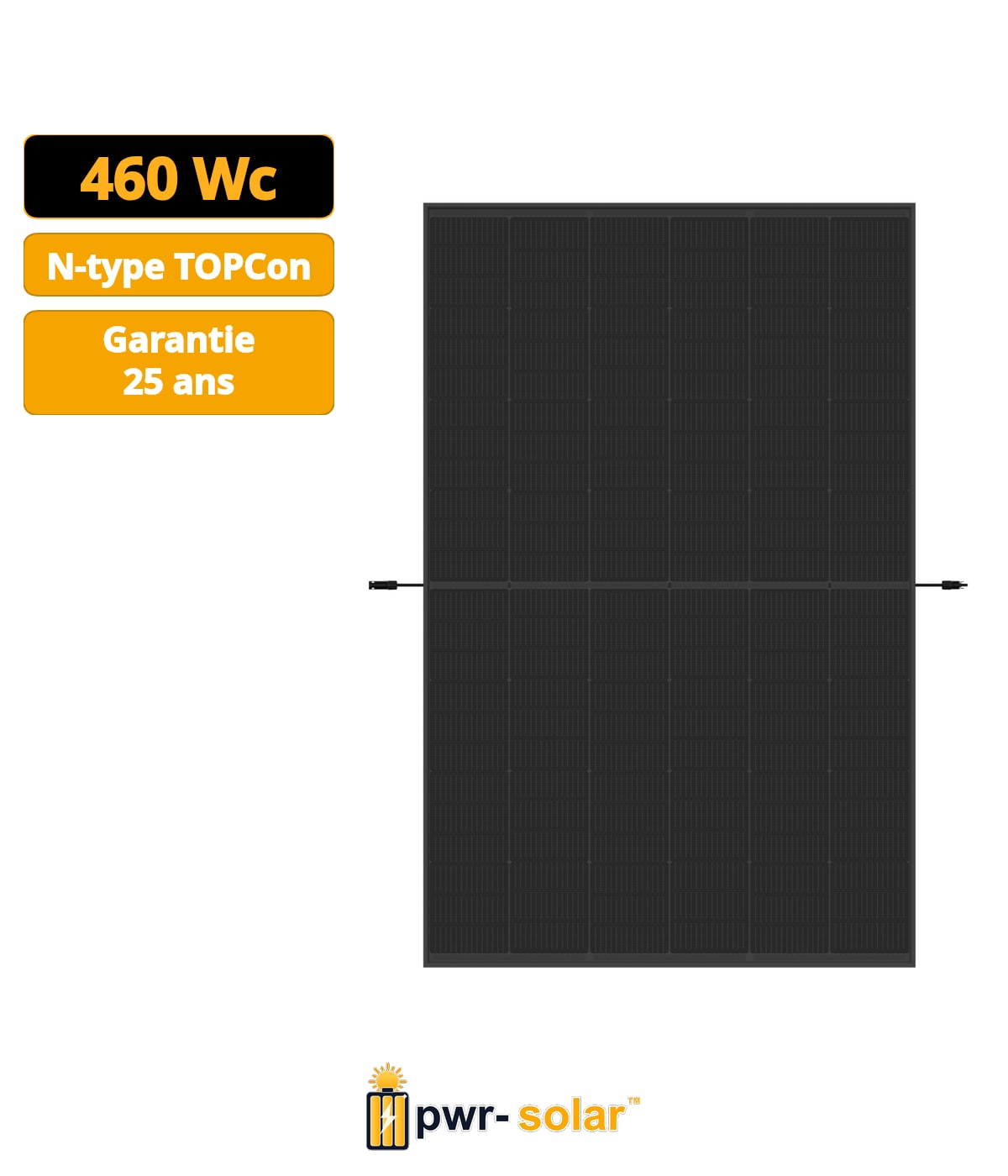 Trina Vertex S+ N-Type Double Verre 460W - Triple-Cut 1500V All Black Panneau Solaire
