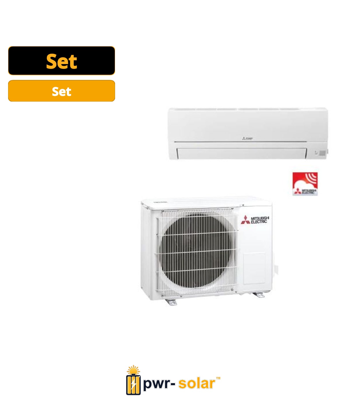 Mitsubishi Electric WSH-HR25 VFK – Set de climatisation murale – 2,5 kW