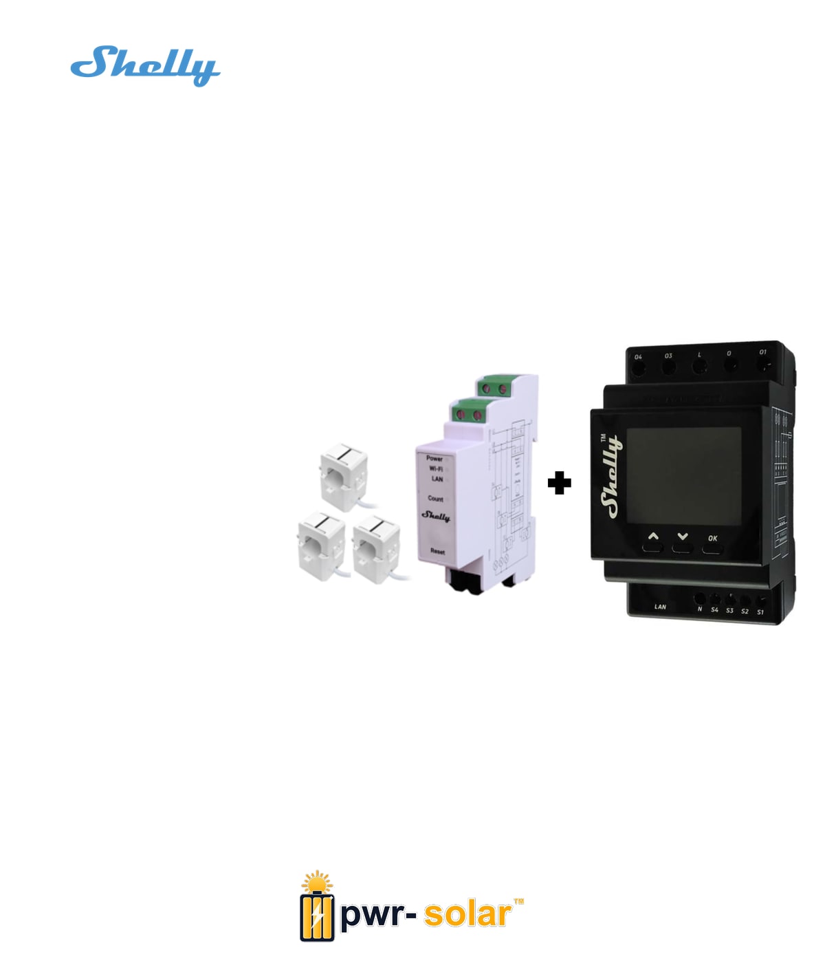 SHELLY - PACK triphasé Shelly Pro 3EM 120A + Shelly Pro 4PM - Éligible TVA 5.5%
