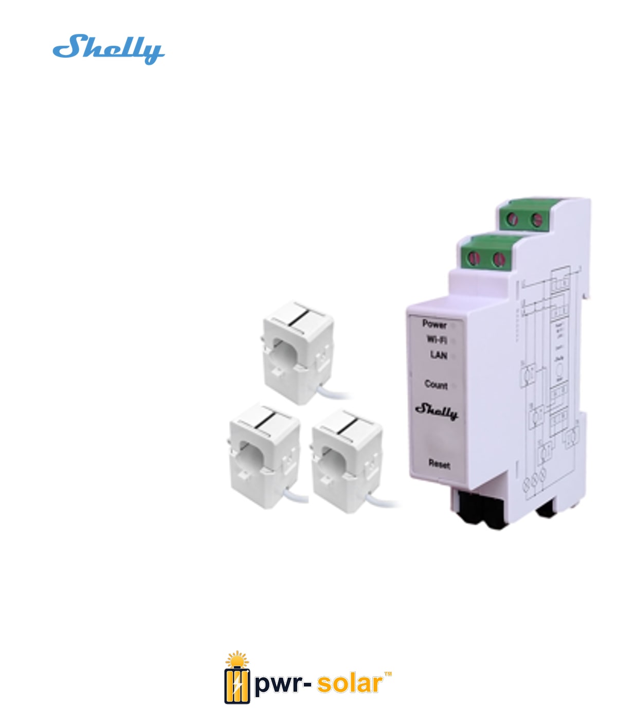 SHELLY Pro 3EM 120A + 3 x TC - Éligible TVA 5.5%