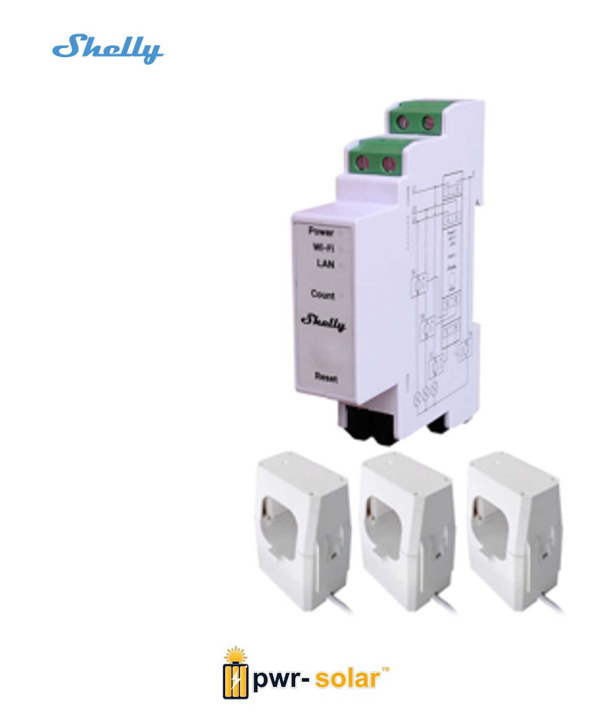 SHELLY Pro 3EM 400A + 3 x TC - Éligible TVA 5.5%