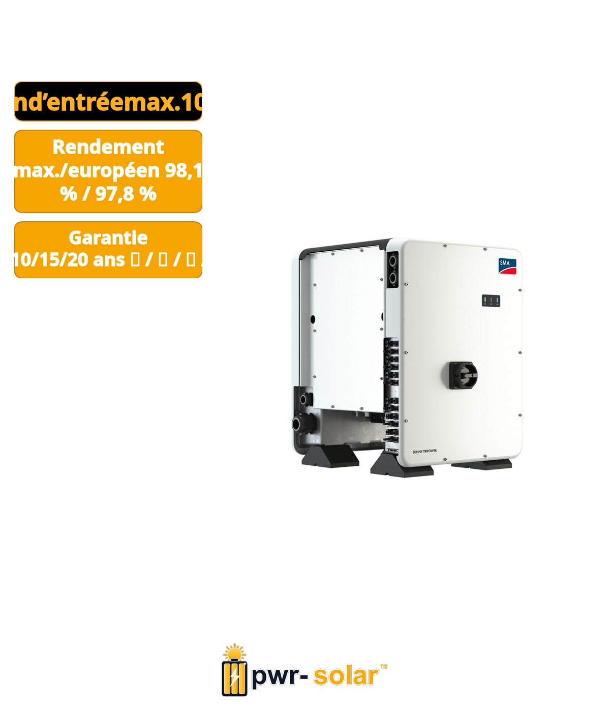SMA – Onduleur SUNNY TRIPOWER 50-40 CORE1 triphasé sans écran