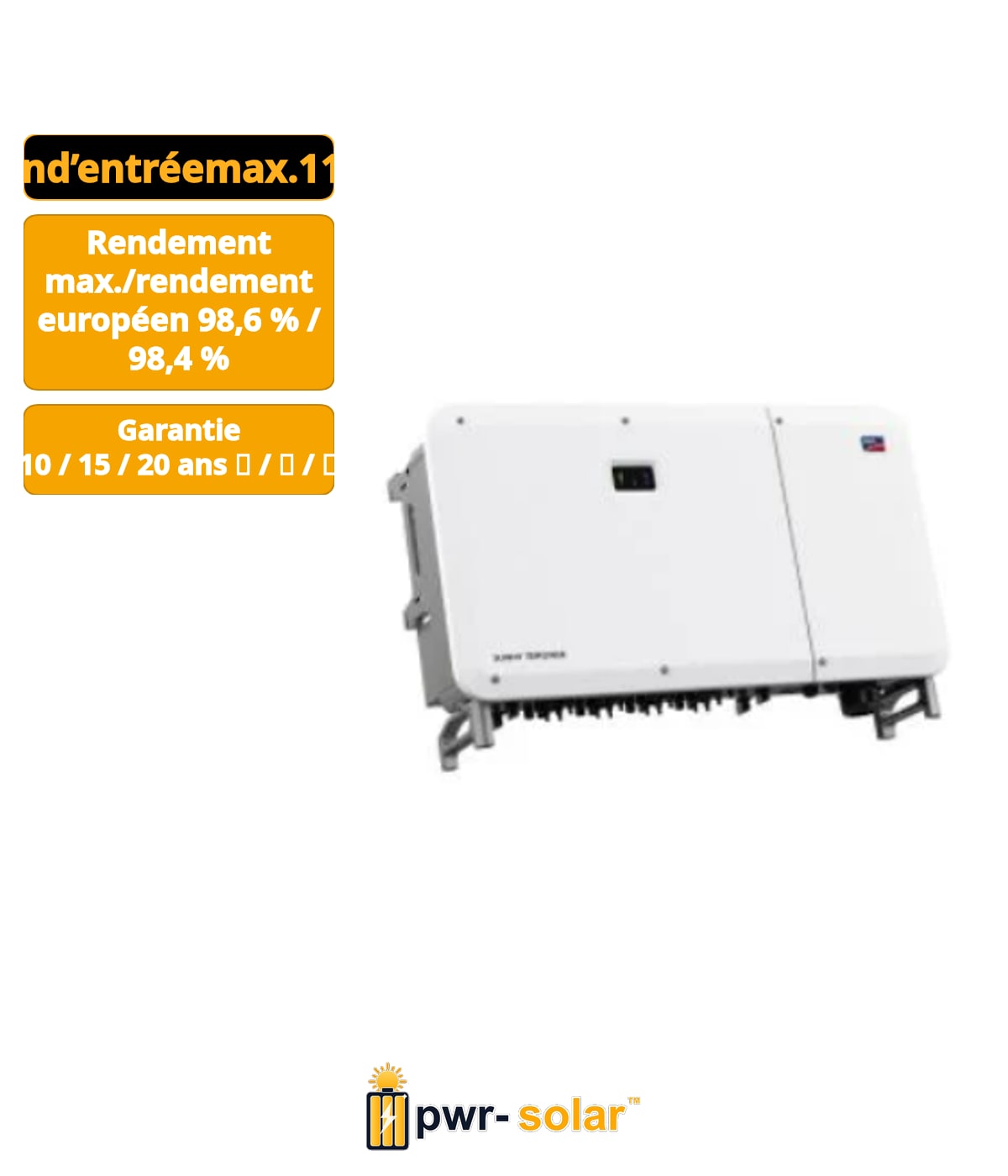 SMA – Onduleur SUNNY TRIPOWER CORE2 110-60 triphasé avec AFCI