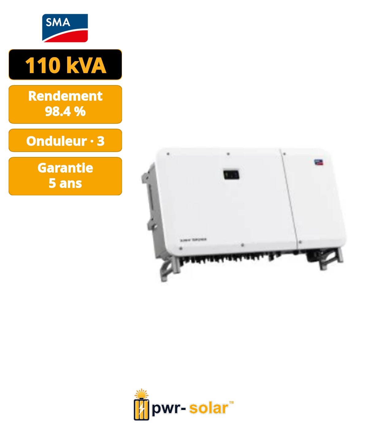 SMA – Onduleur SUNNY TRIPOWER CORE2 110-60 triphasé avec AFCI