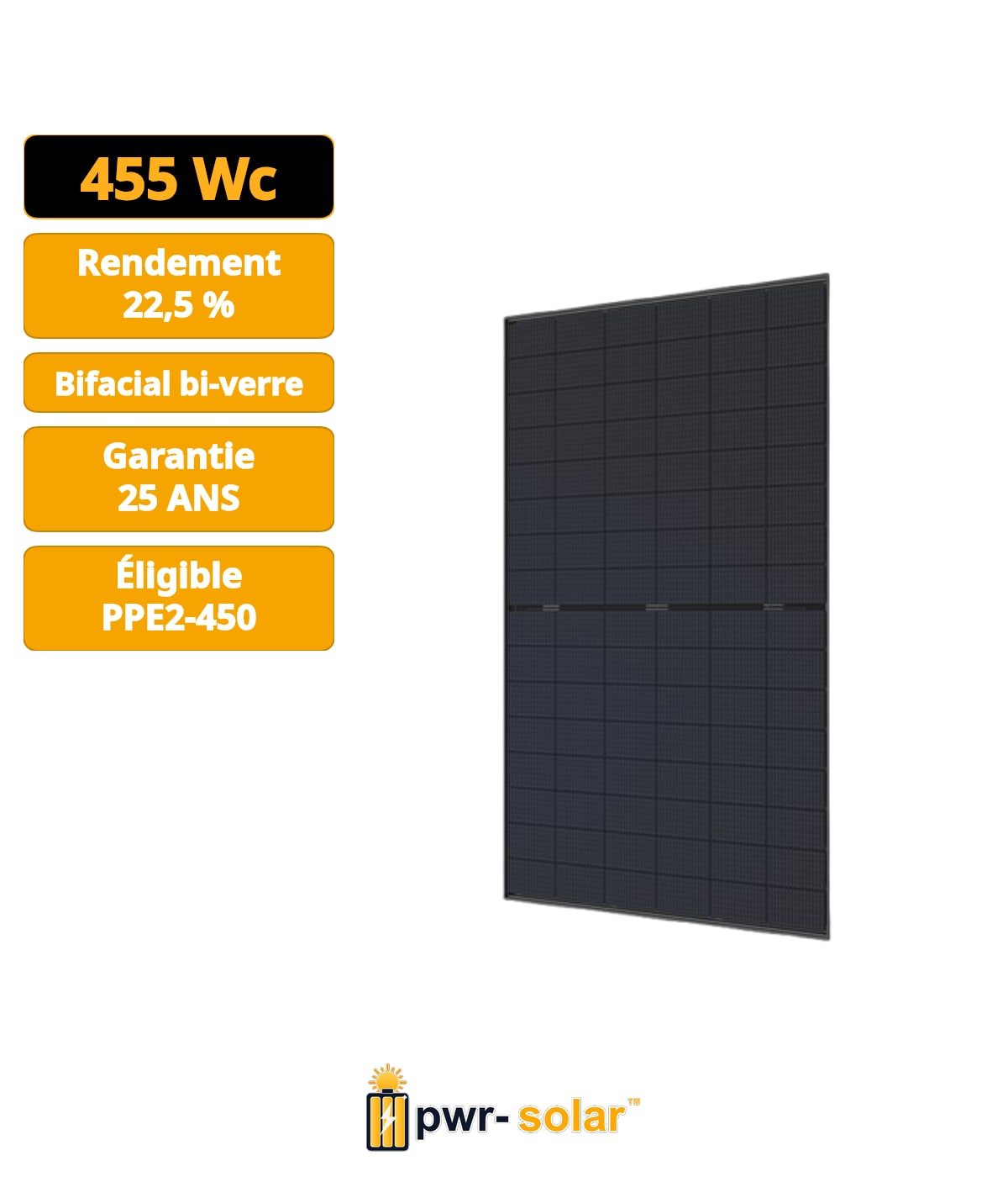 TCL - Module N-TYPE Bi-Facial 455Wc avec Bilan carbone PPE2
