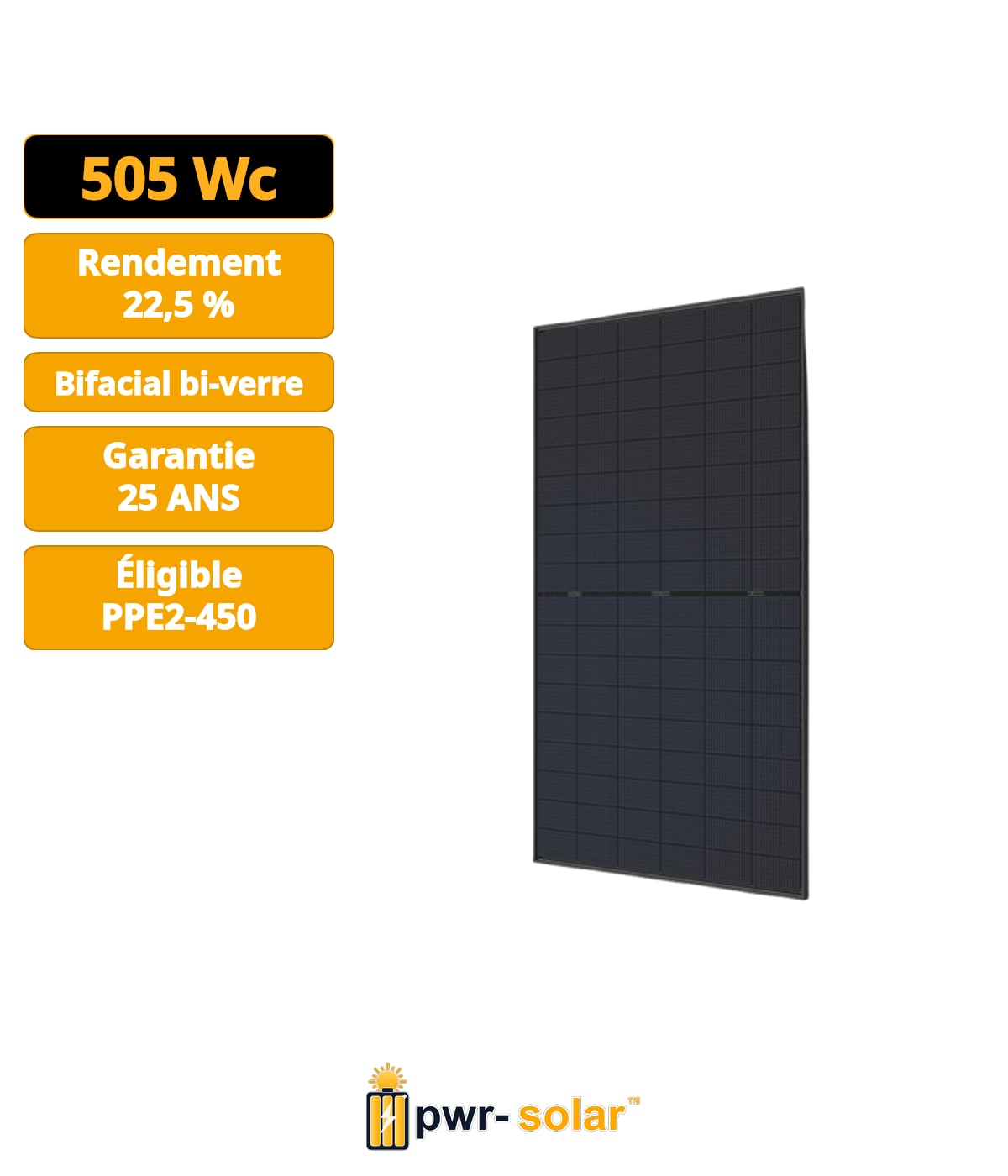 TCL - Module N-TYPE Bi-Facial 505Wc avec Bilan carbone PPE2