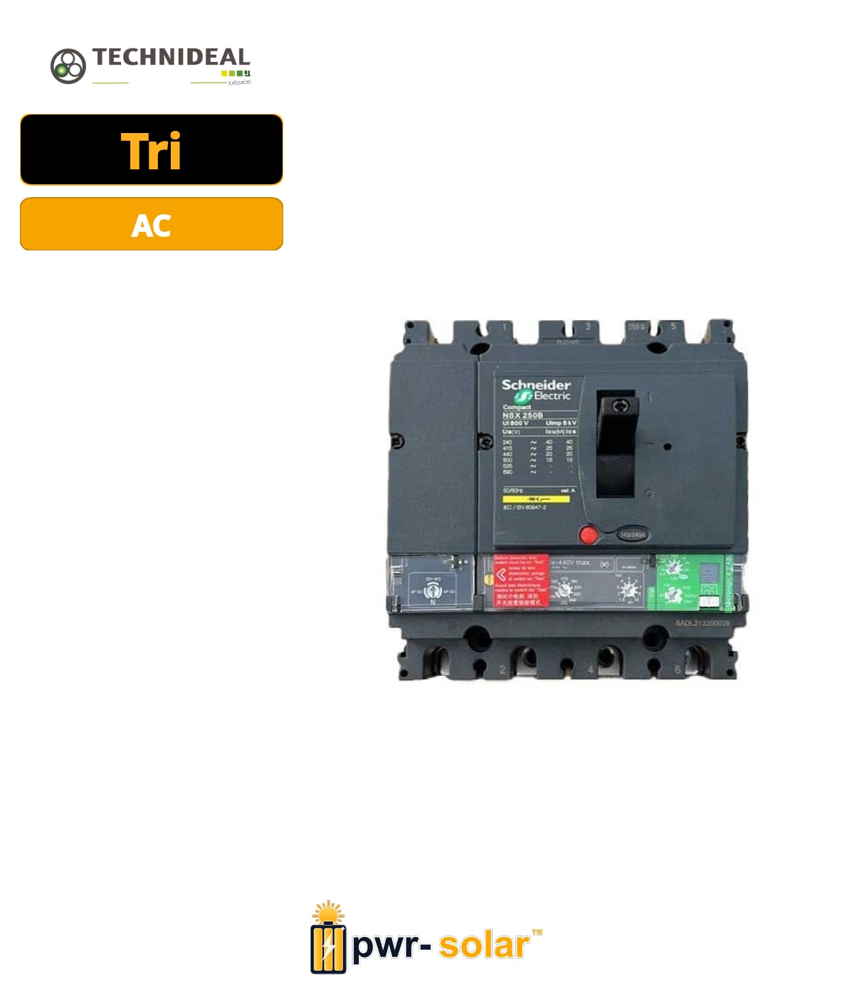 Technideal - Agcp 250A Schneider - Sans Bretelles