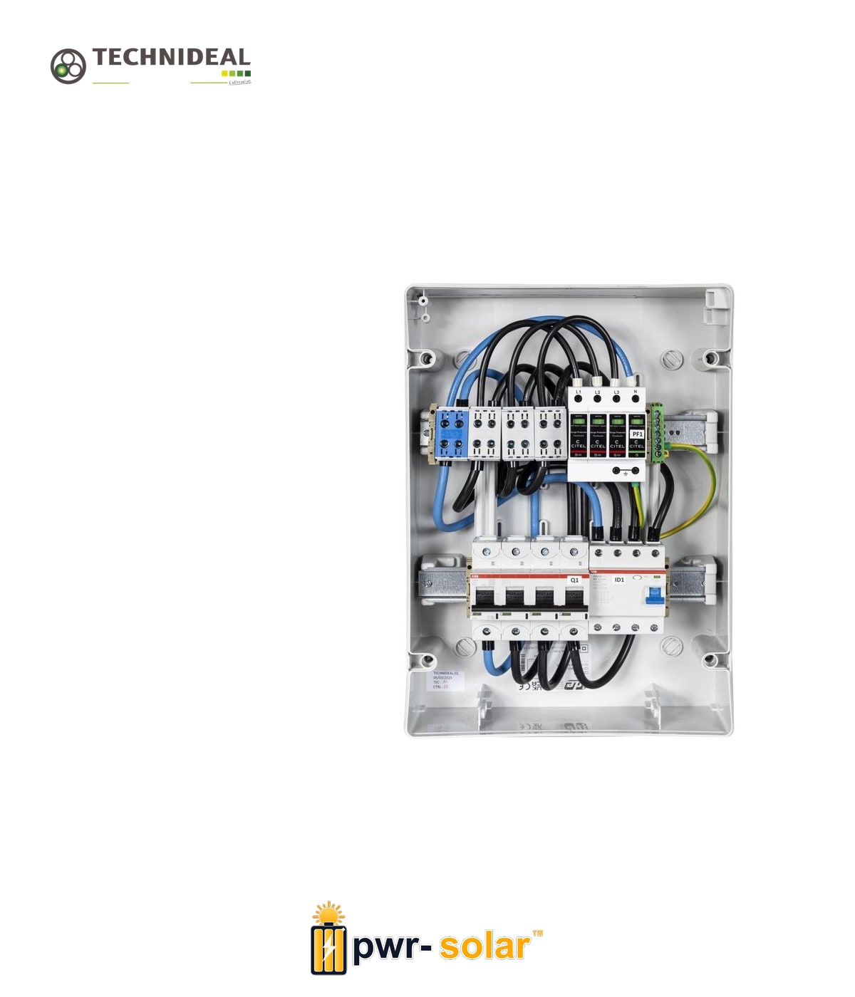 TECHNIDEAL - Coffret de protection AC pour un onduleur de 50kW triphasé