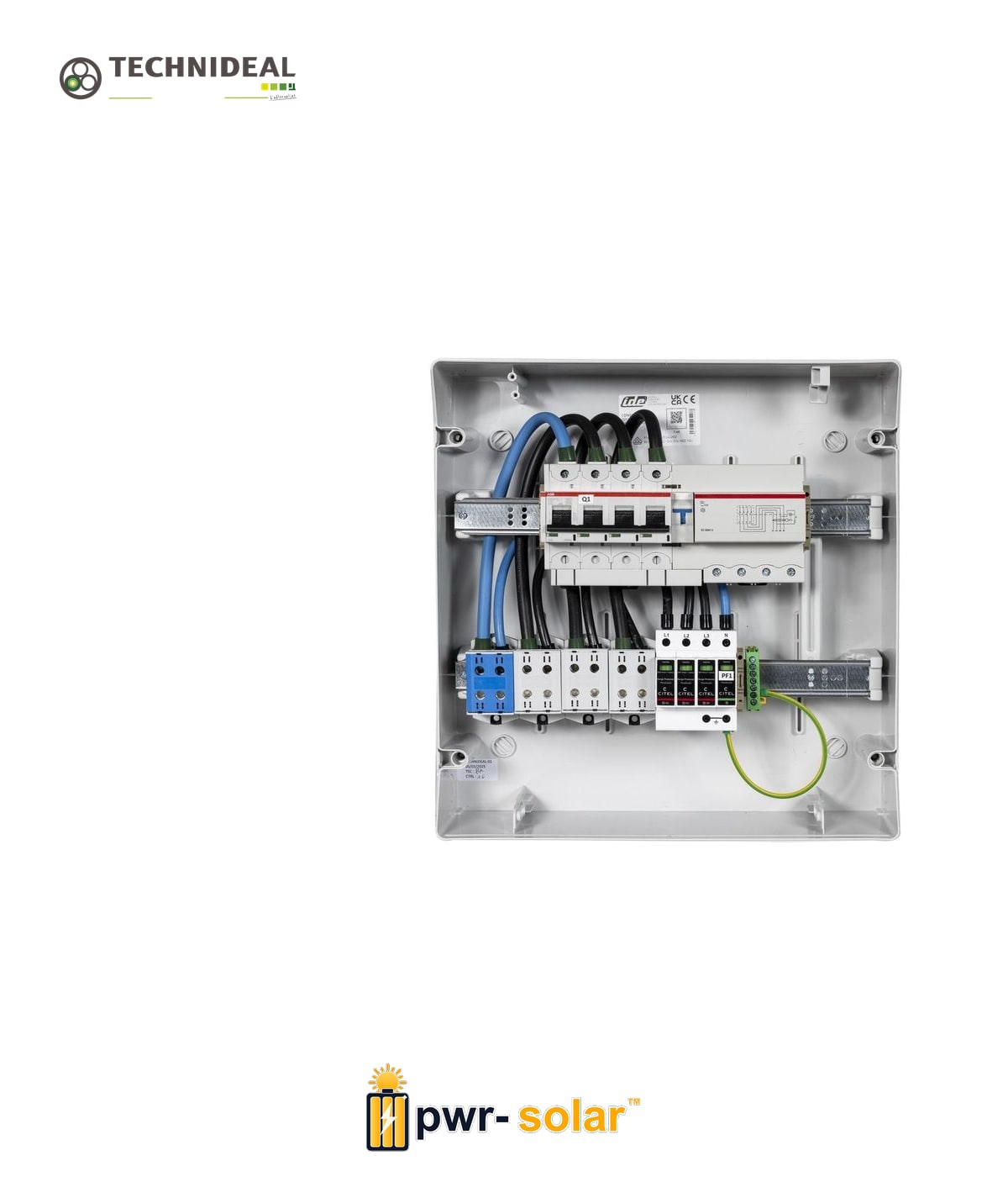 TECHNIDEAL - Coffret de protection AC pour un onduleur de 60kW triphasé