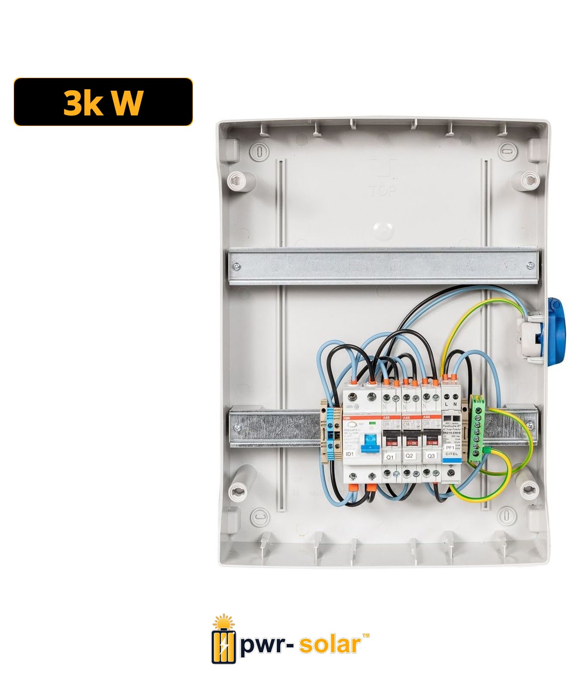 TECHNIDEAL - Coffret PV AC 3kW monophasé 1 ligne – Micro onduleur + PLACE PASSERELLE