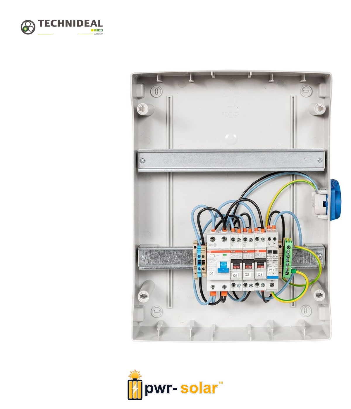 TECHNIDEAL - Coffret PV AC 3kW monophasé 1 ligne – Micro onduleur + PLACE PASSERELLE