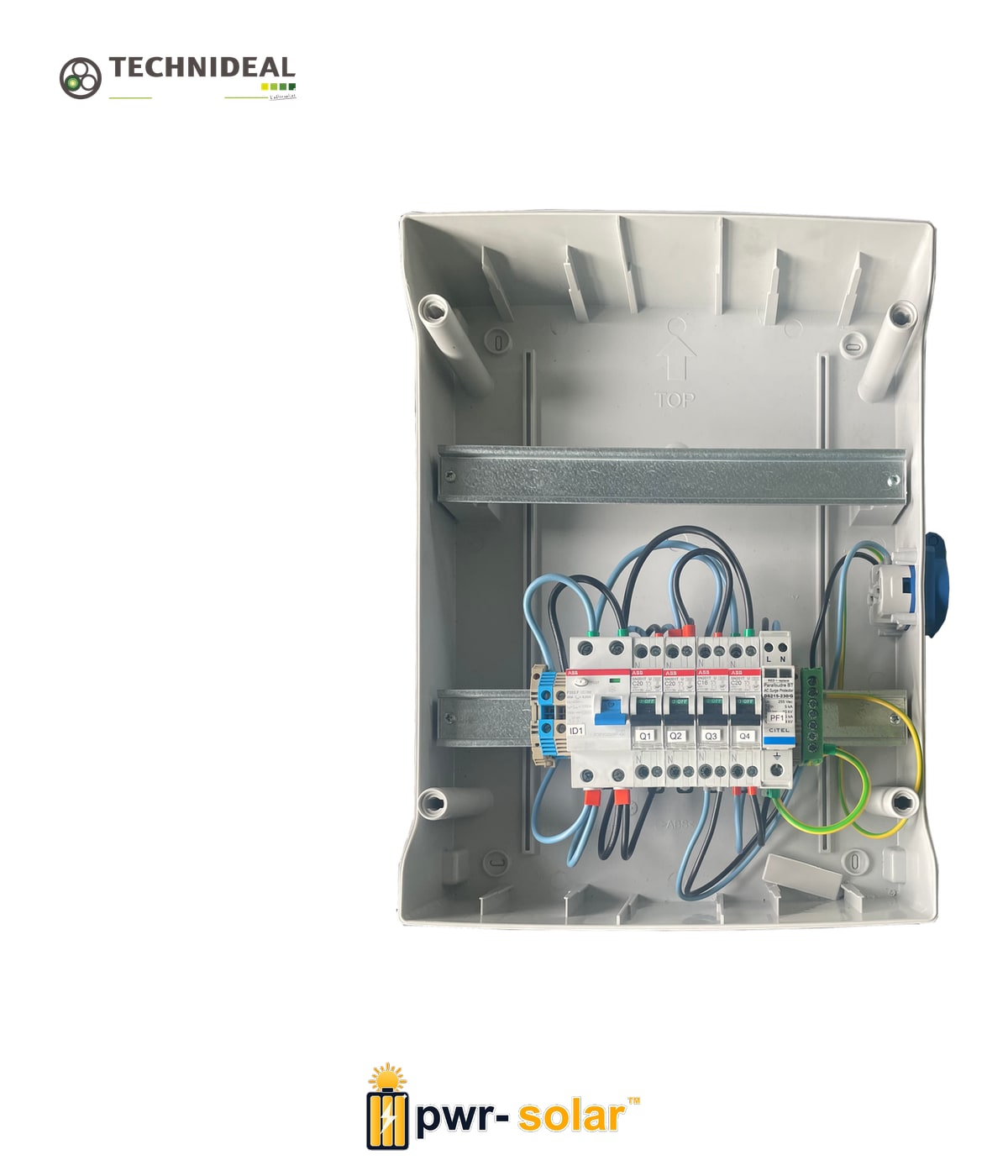 TECHNIDEAL - Coffret PV AC 6kW monophasé 2 lignes – Micro onduleur + PLACE PASSERELLE