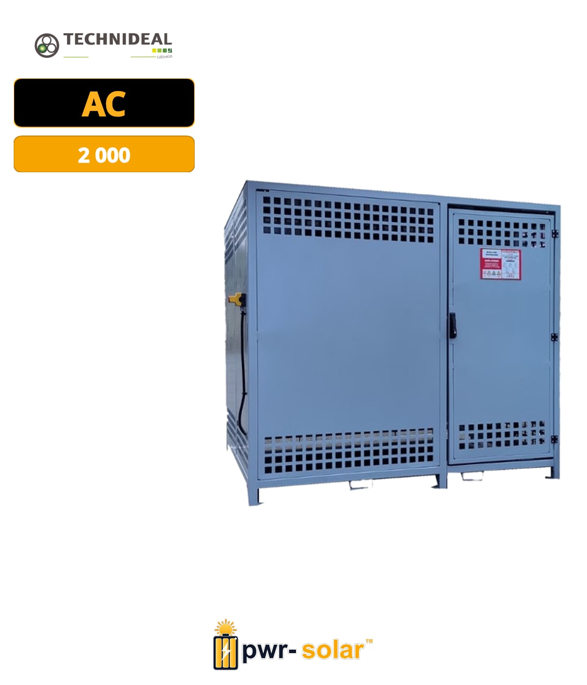 TECHNIDEAL - SHELTER - C12 - 2.1x2M - MONTÉ/CÂBLÉ - 2X250A