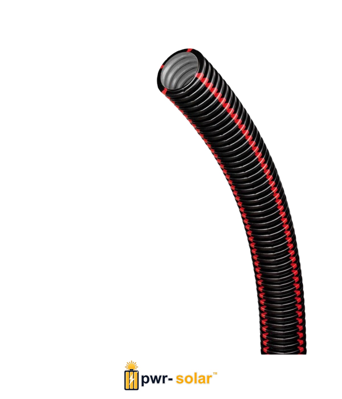 TPC 90 NOIRE B Ro C50 P6 - Gaine noire bandes rouge - Longueur 50m