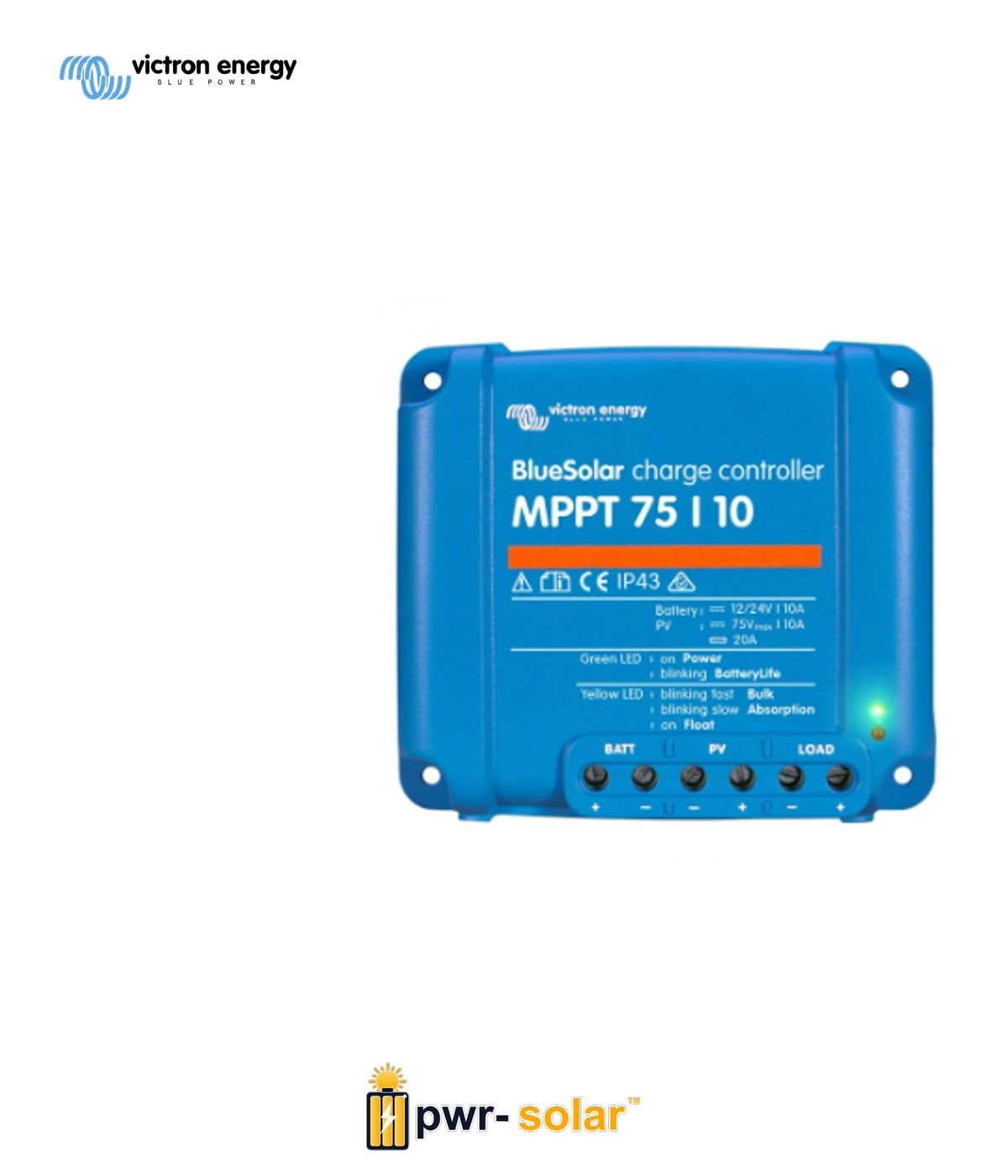 VICTRON - BlueSolar Régulateur de charge 10A MPPT 75/10