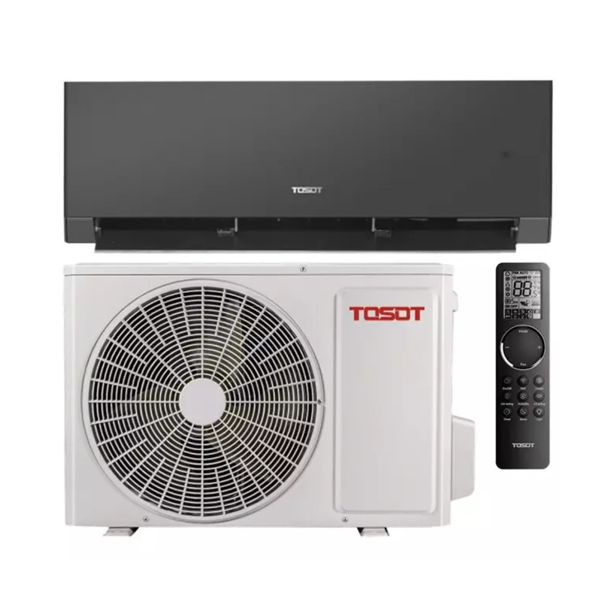 Tosot CLIVIA by GREE Climatiseur Inverter Noir R32 3,5 kW - Kit