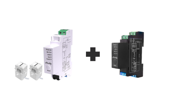SHELLY - PACK monophasé Shelly Pro EM-50 + Shelly Pro 2PM - Éligible TVA 5.5%
